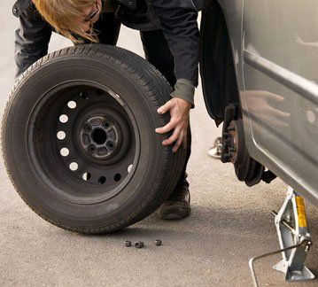 puncture on the roadside