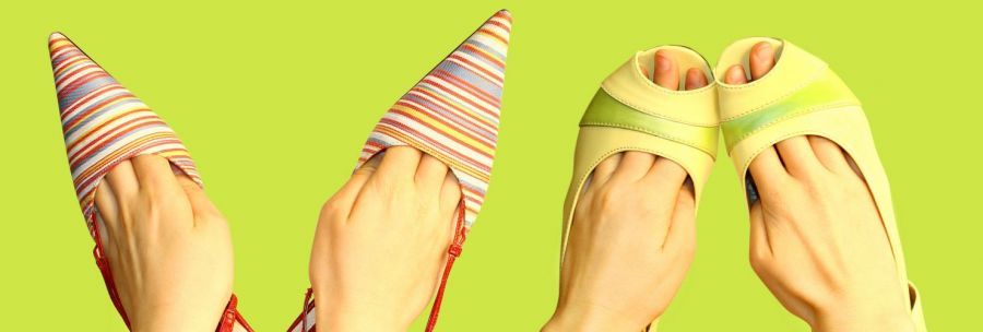 a range of high heeled shoes on display in Darwin