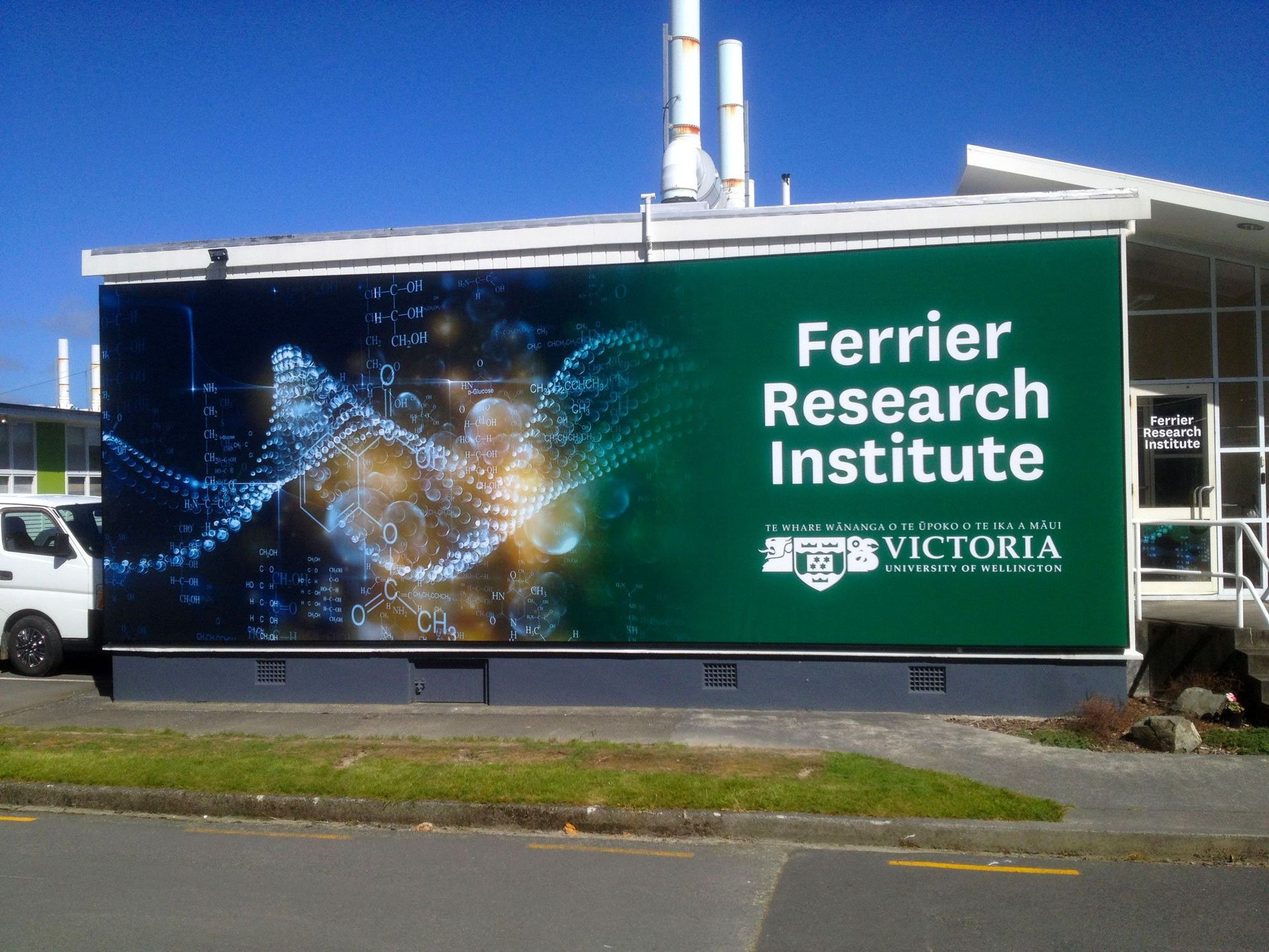 PVC Billboard skin installed onto building