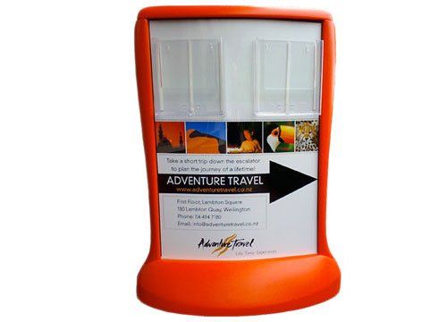 Ziva footpath stand with brochure holders