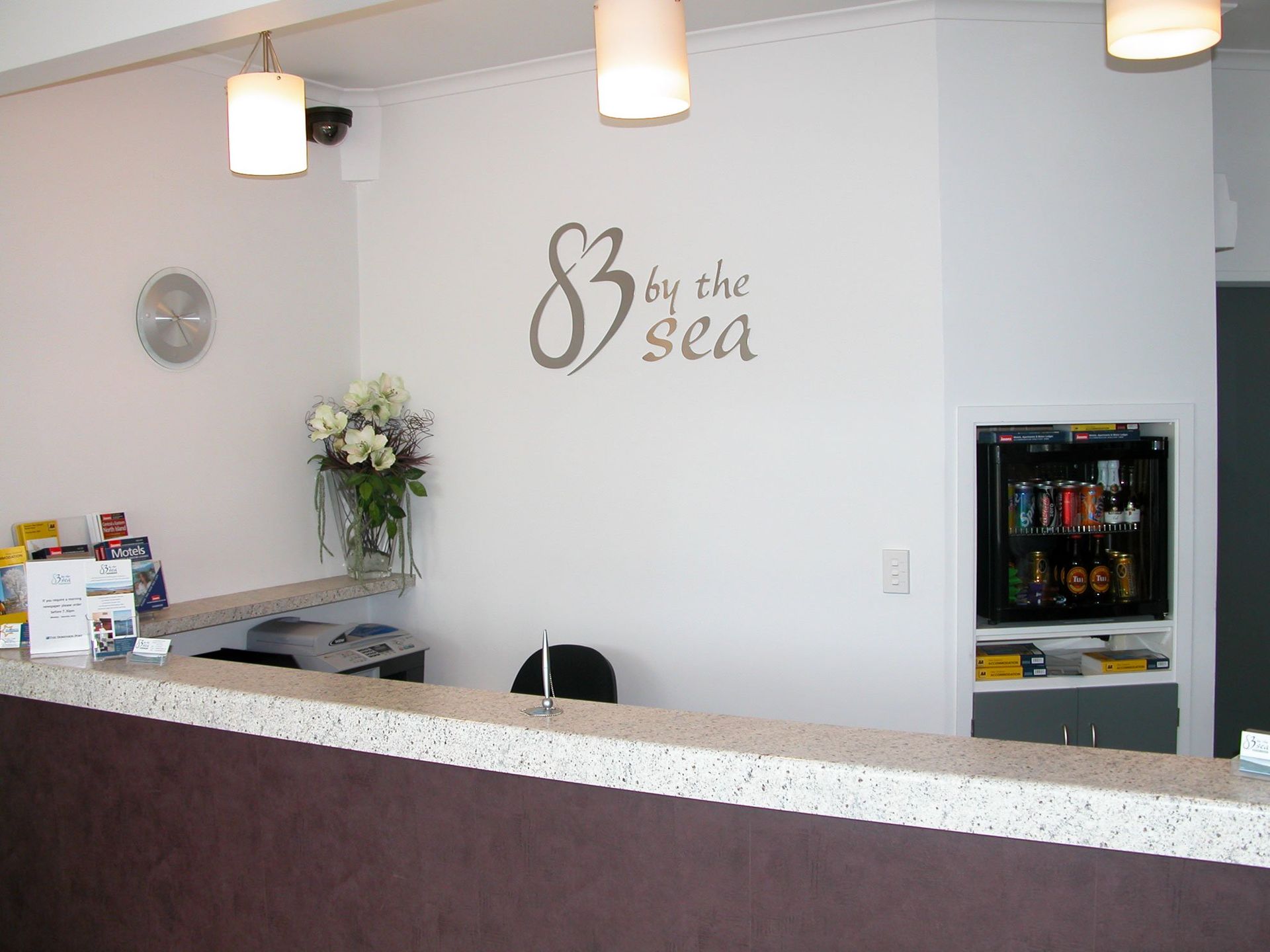 Laser cut letters installed onto reception wall