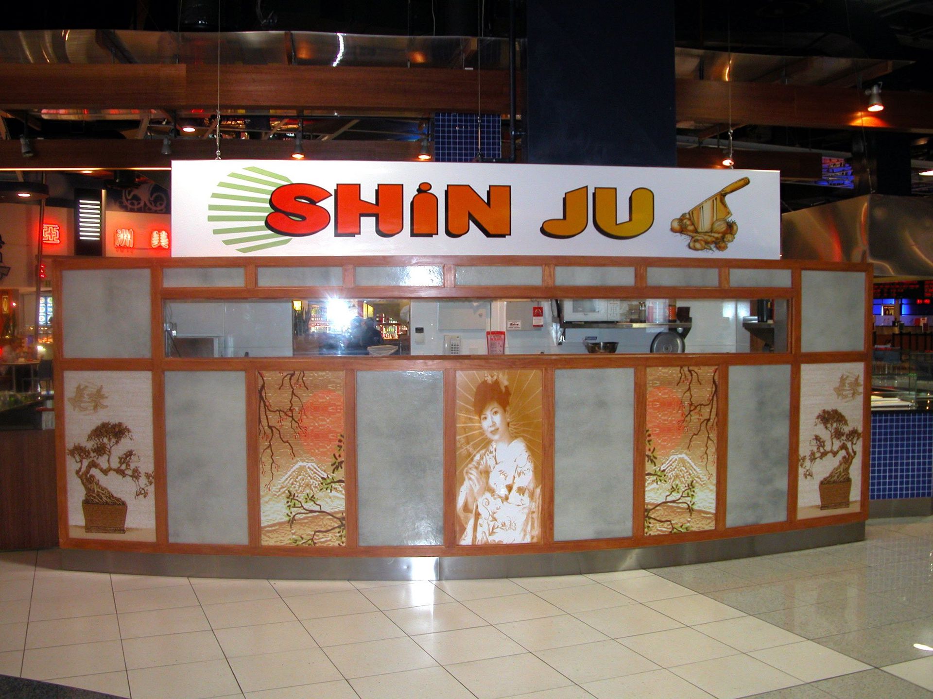 Digitally printed graphics installed onto front of counter