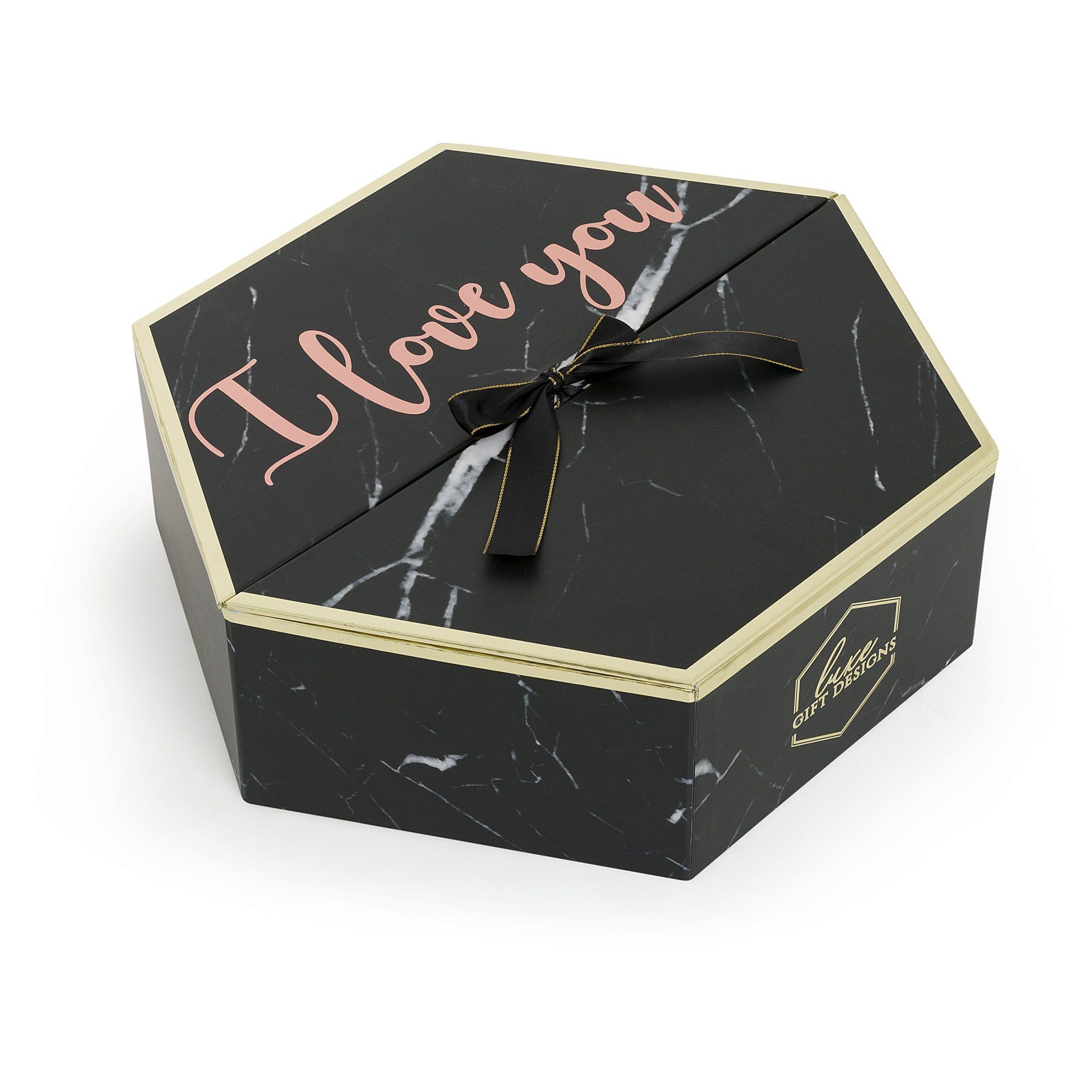black cover box with i love you