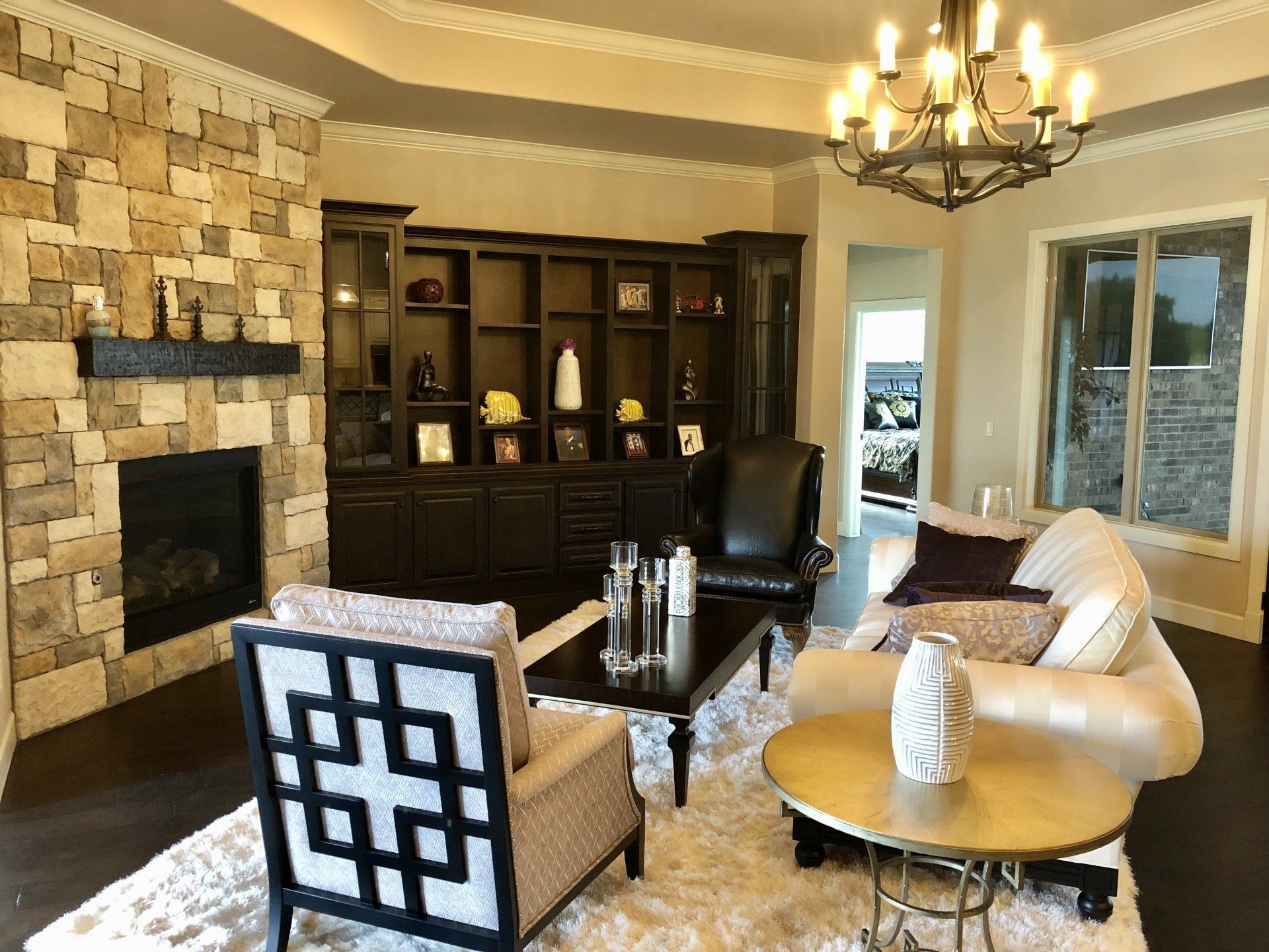 Custom Home - Living Room, Edmond, OK
