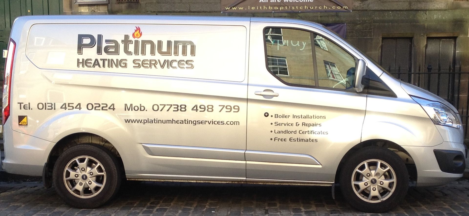 Platinum Heating Services company van