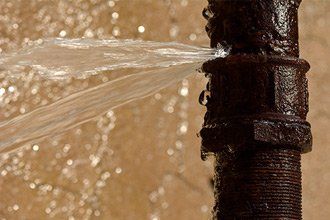 Rusty Burst Pipe - Plumbing Services in Ona, WV Rusty Burst Pipe - Plumbing Services in Ona, WV