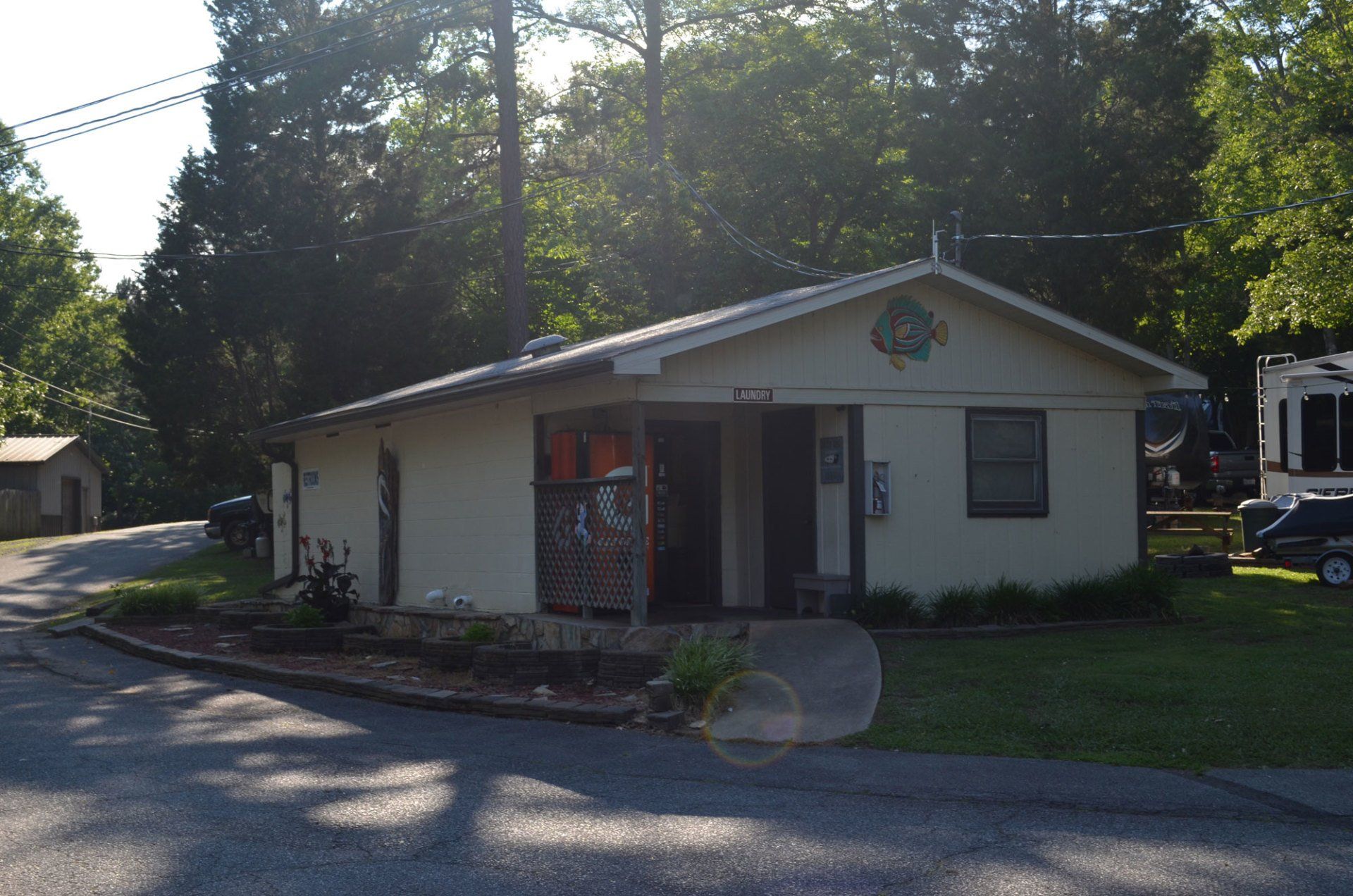 Laundry Room exterior at High Rock Lake Campground
