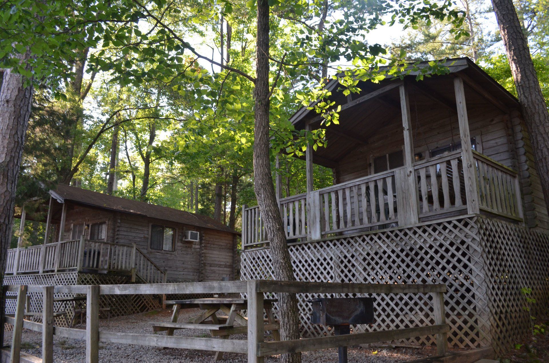 Exterior view of cabins at High Rock Lake Campground