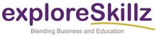 The logo for exploreskillz blending business and education