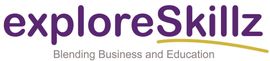 The logo for exploreskillz blending business and education