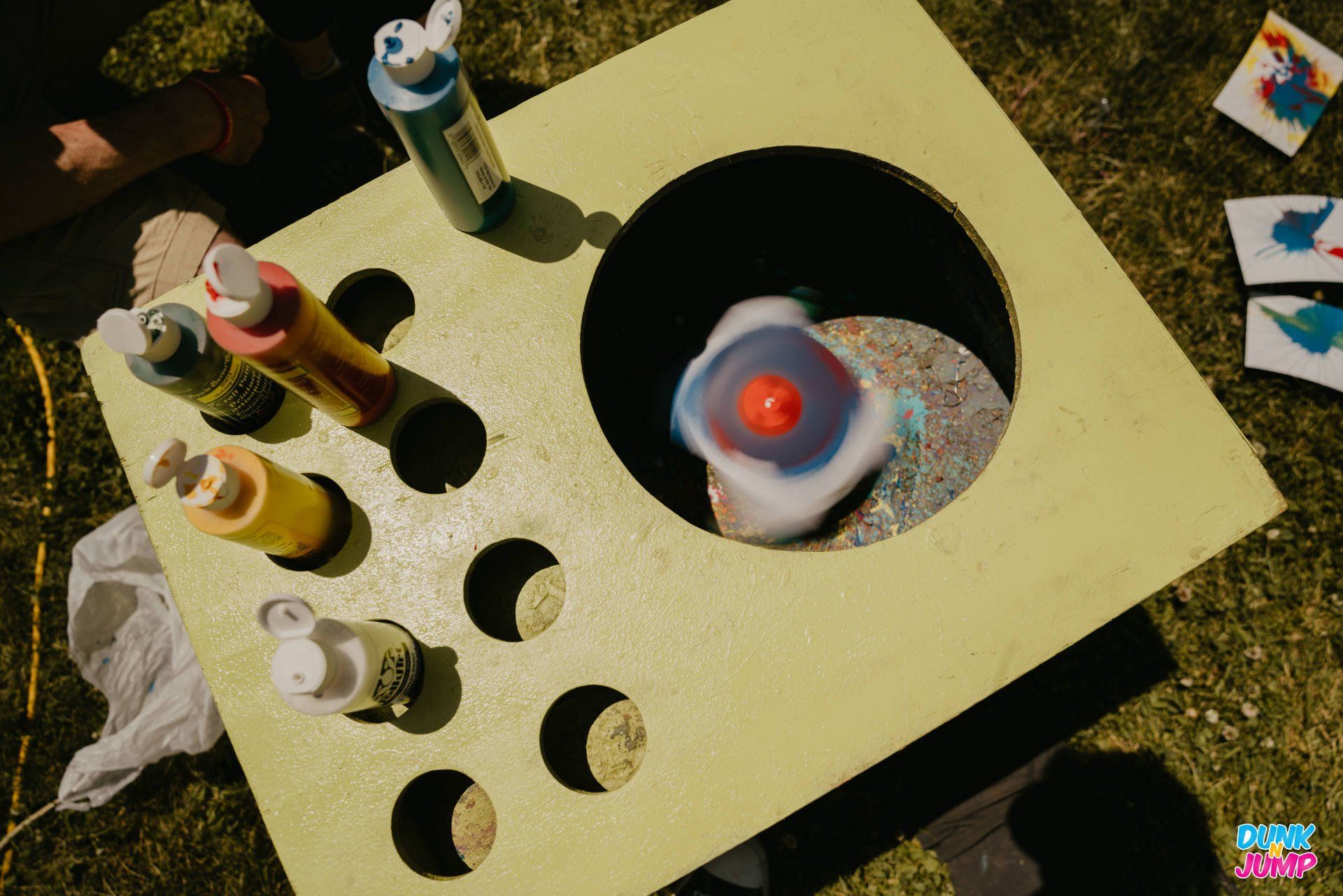 Spin Art Carnival Games for Backyard Party