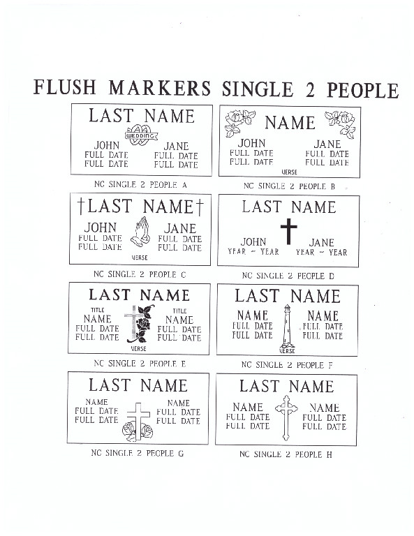 Flush Marker Single 2 People — Willoughby, OH — Northcoast Memorials Flush Marker Single 2 People — Willoughby, OH — Northcoast Memorials