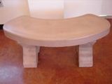Rounded concrete bench - concrete products in Tuscon, AZ Rounded concrete bench - concrete products in Tuscon, AZ