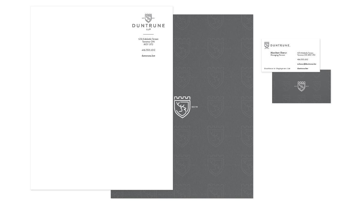 Duntrune LLP Stationery Samples