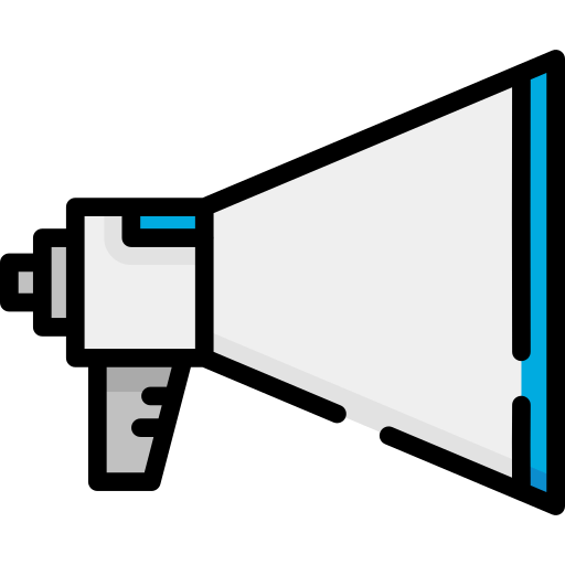 Megaphone representing marketing management
