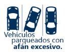 Vehículos parqueados con afán