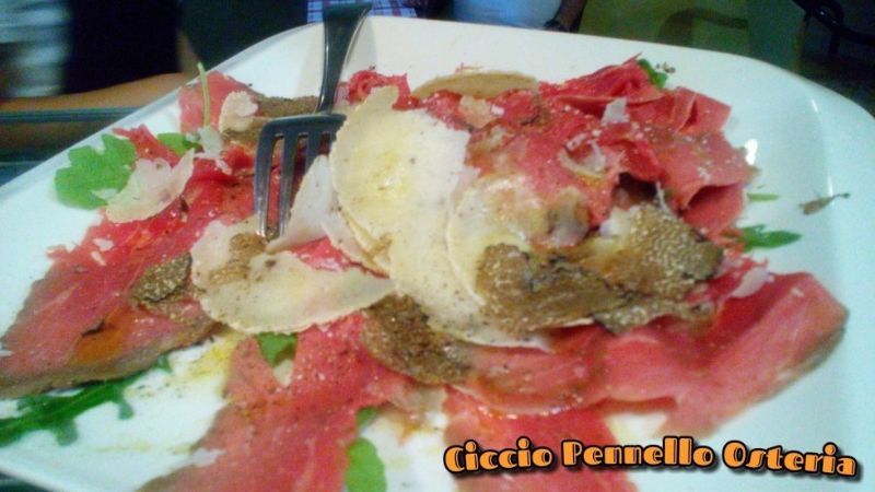 antipasto con salumi locali e tartufo