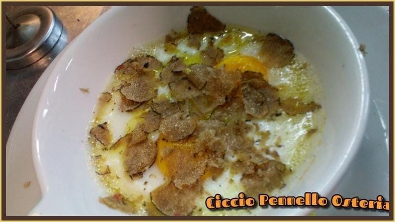 piatto a base di tartufo nero