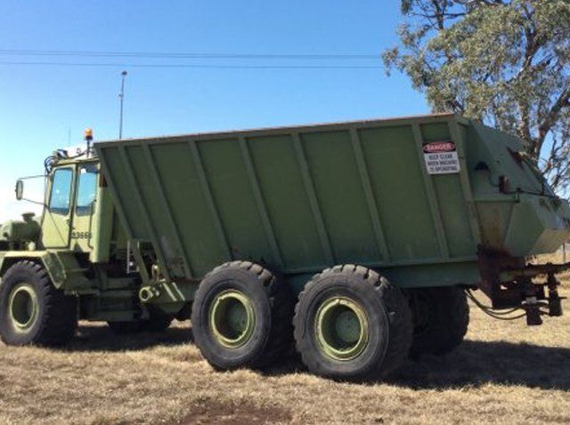 green mining truck 