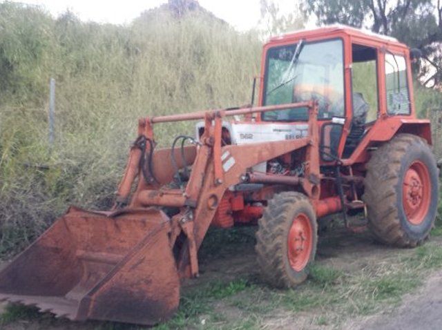 farming equipment red tractor