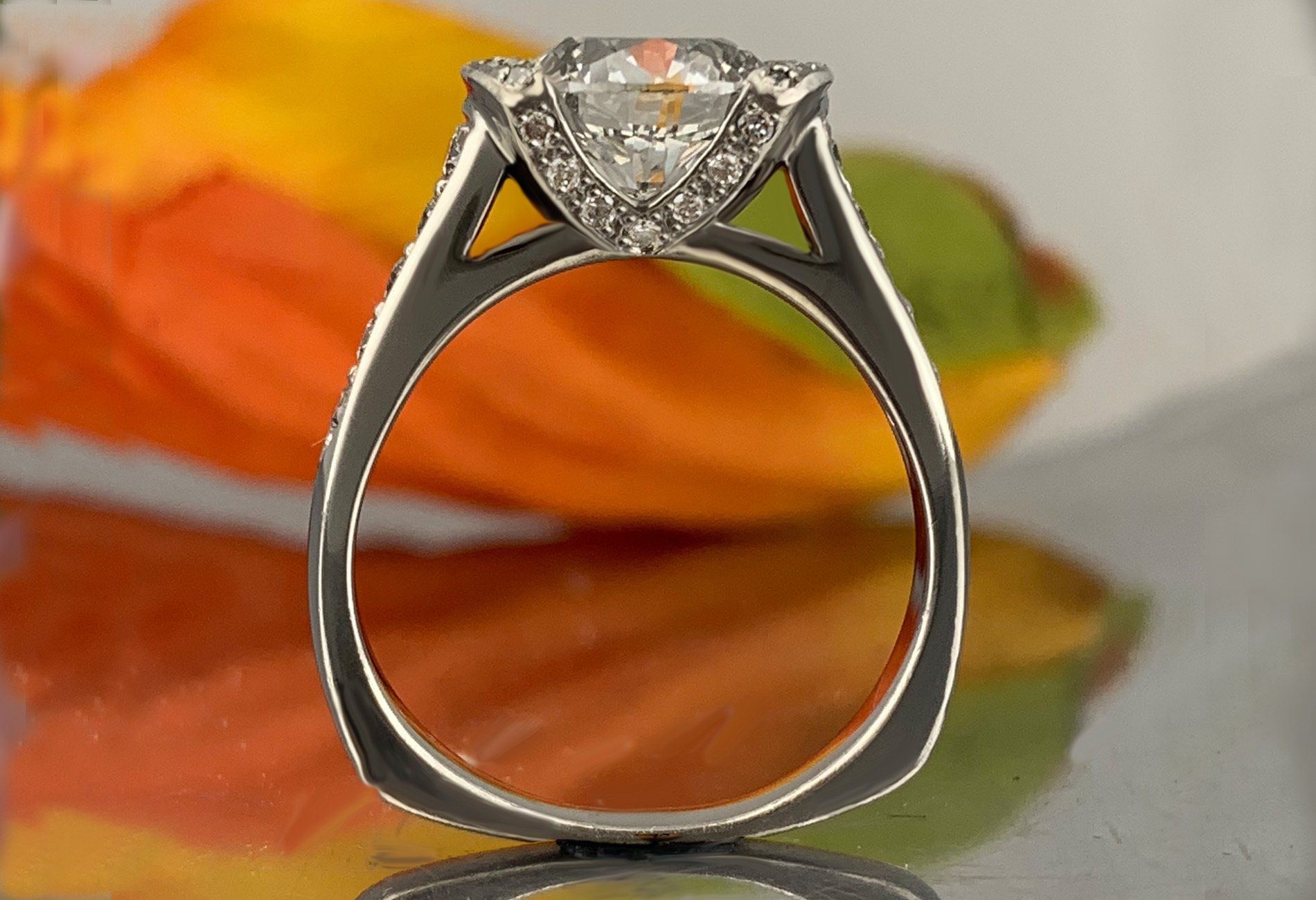 custom platinum engagement ring
