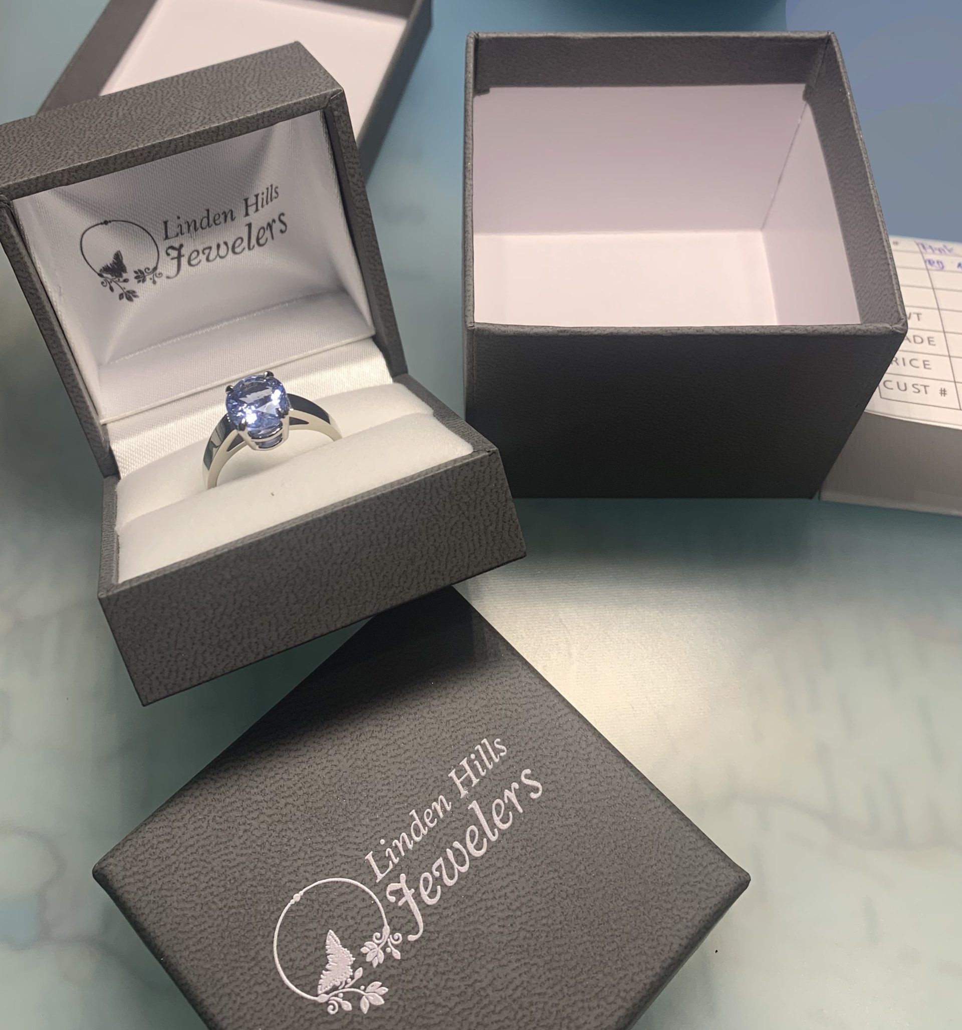 A ring in a box from london jewelers
