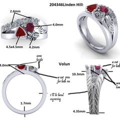 A diagram of a ring with the number 20434 on it