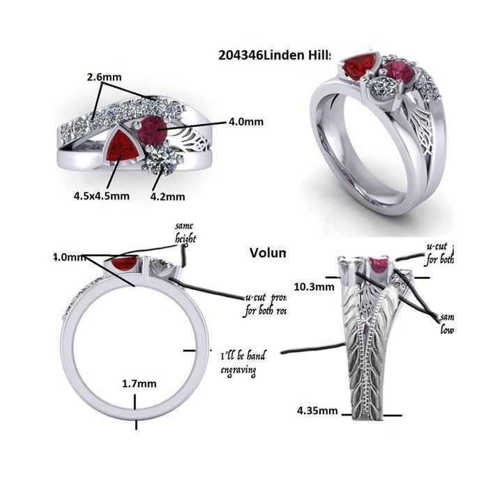 A diagram of a ring with the number 20434 on it