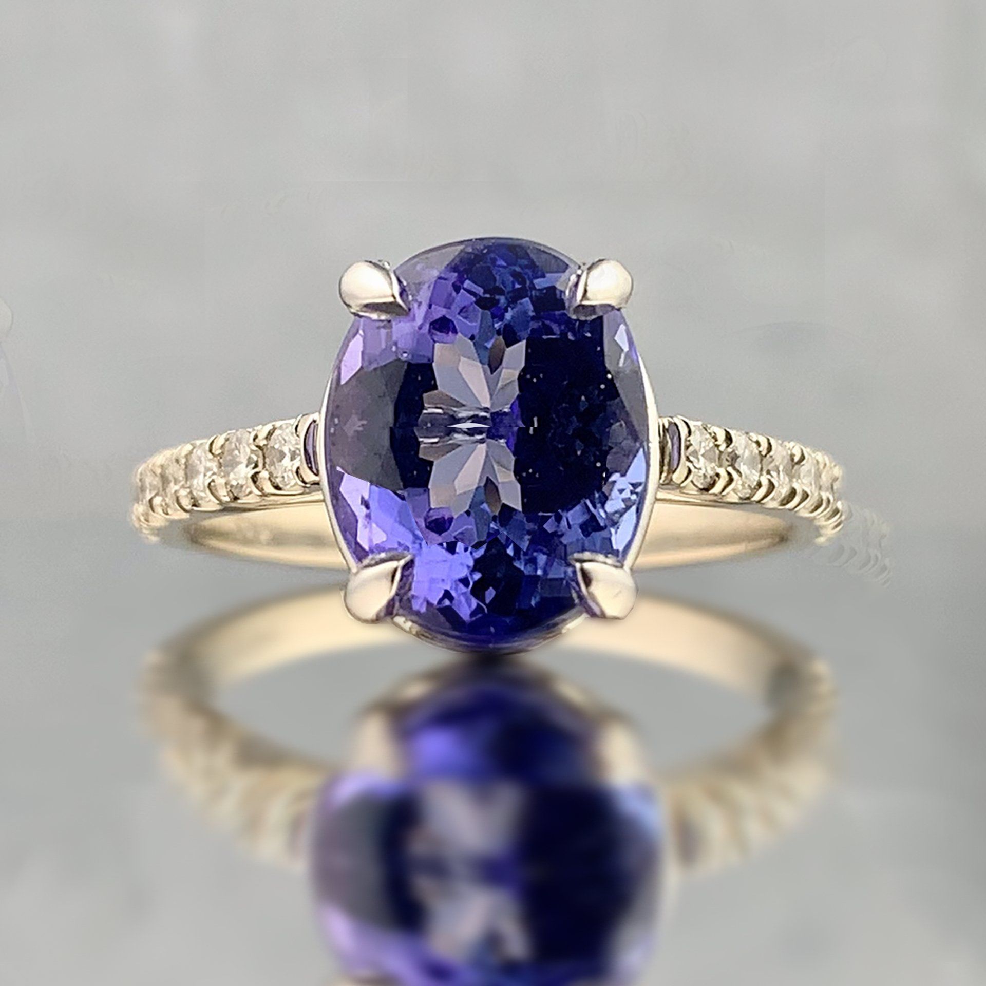 tanzanite upcycle custom ring