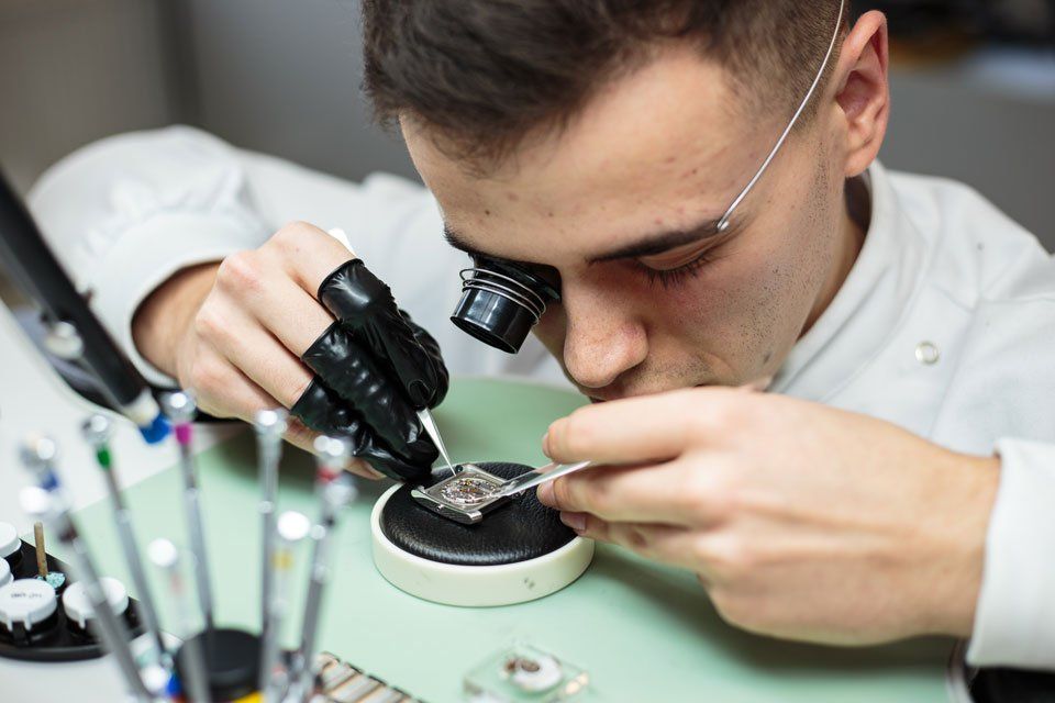 Watch being repaired