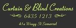 Curtain and Blind creations logo curtain and blind creations logo