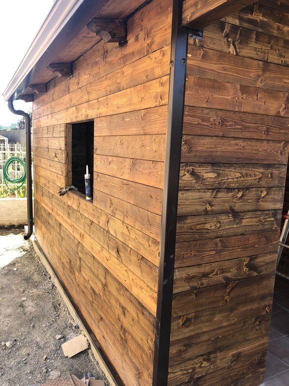 realizzazione casetta in legno lamellare