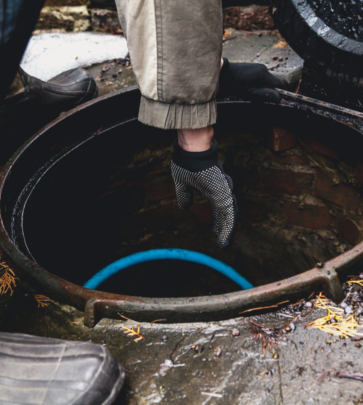 Sewers Inspection — Man Inspecting the Sewer in Fredericksburg, VA Sewers Inspection — Man Inspecting the Sewer in Fredericksburg, VA