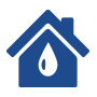 House With Water Drop Icon
