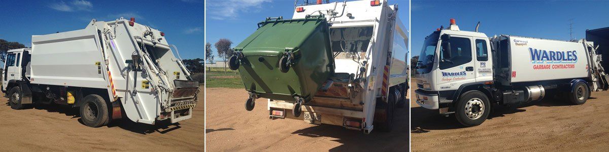 wardles garbage contractors vehicle on the road