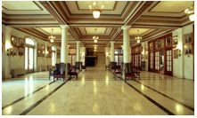 a large banquet hall to illustrate the effects of an echo