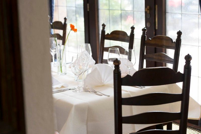 Tischgedeck im Restaurant vom Hotel „Haus Große Kettler“