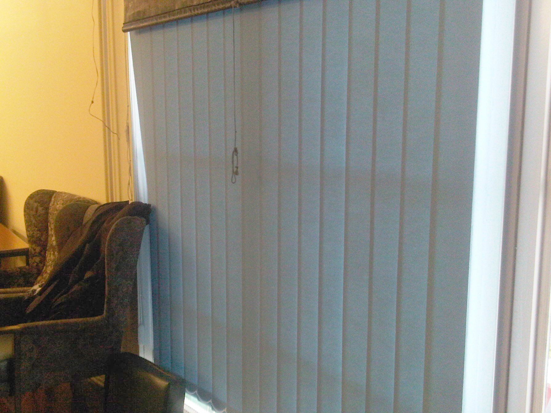 closed vertical blinds