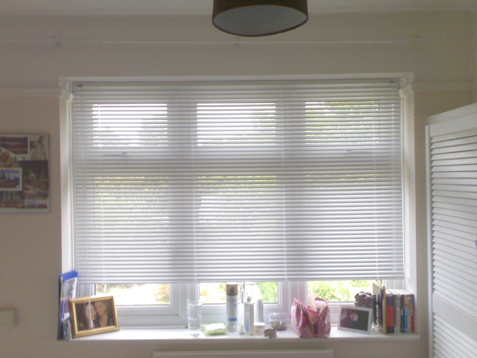 blinds partially open
