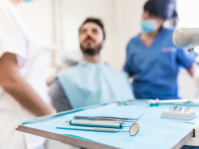 man in dental clinic