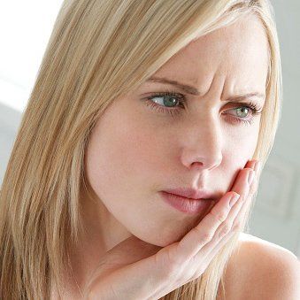 woman with tooth ache