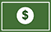 Green rectangle with a white circle containing a dollar sign.