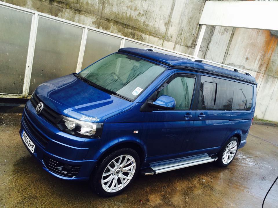 camper van conversion named ocean colour