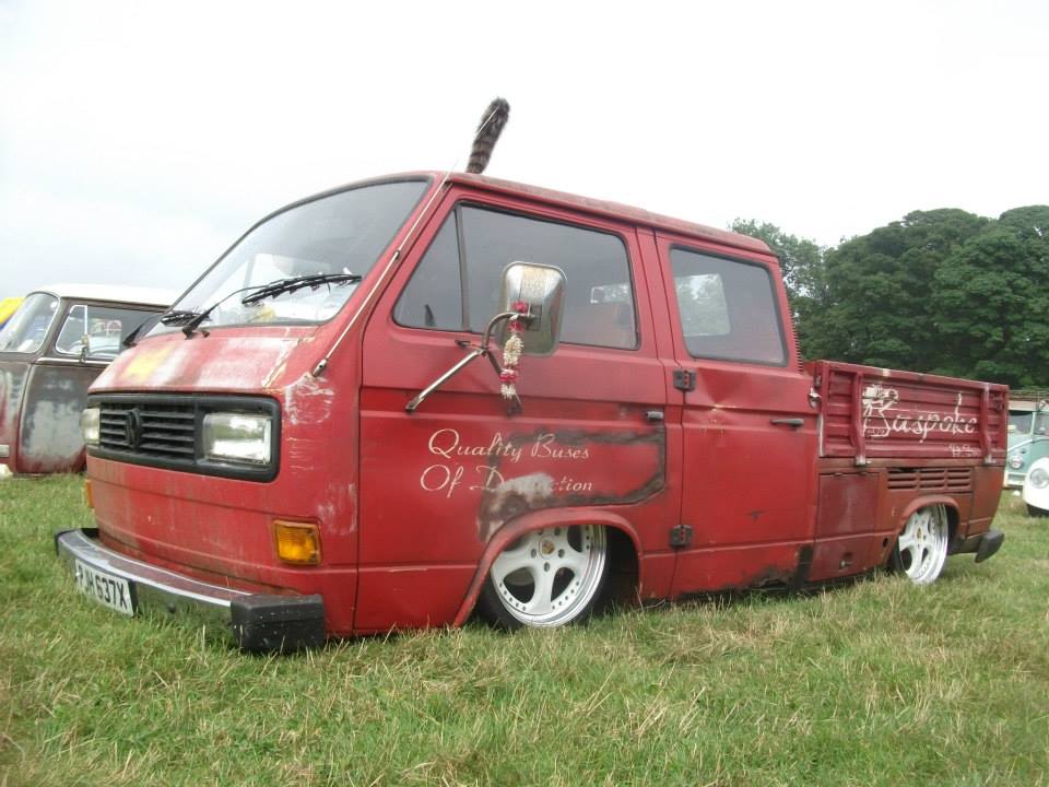 custom build vehicle named slam bus