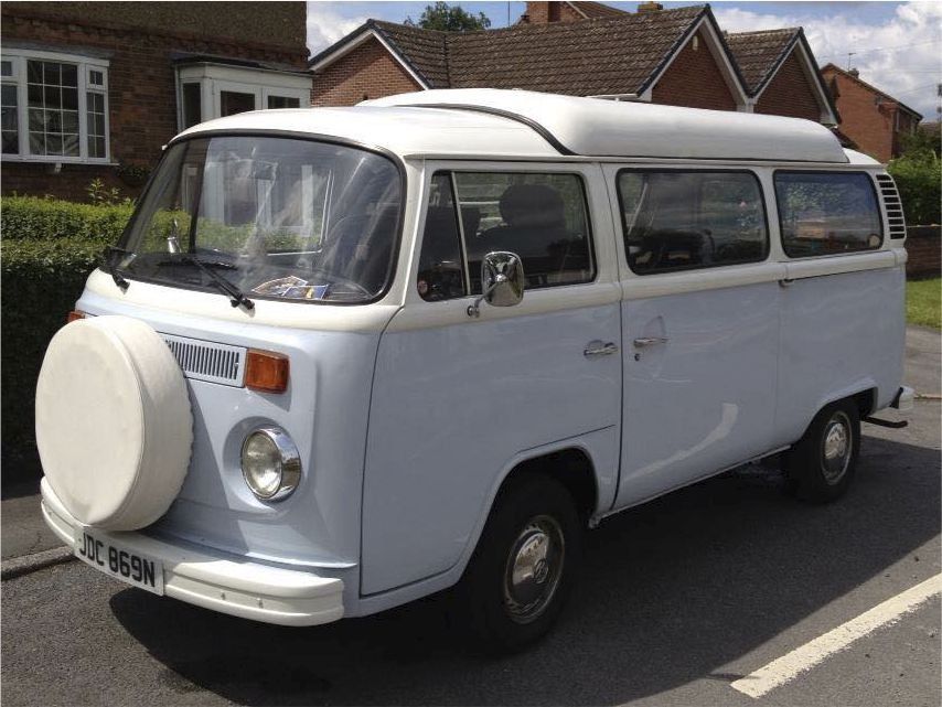 classic build vehicle named blue devon