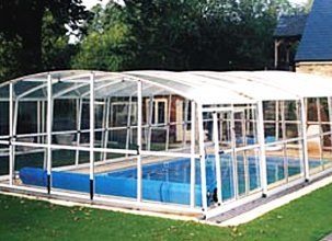 Pool enclosures in a swimming pool