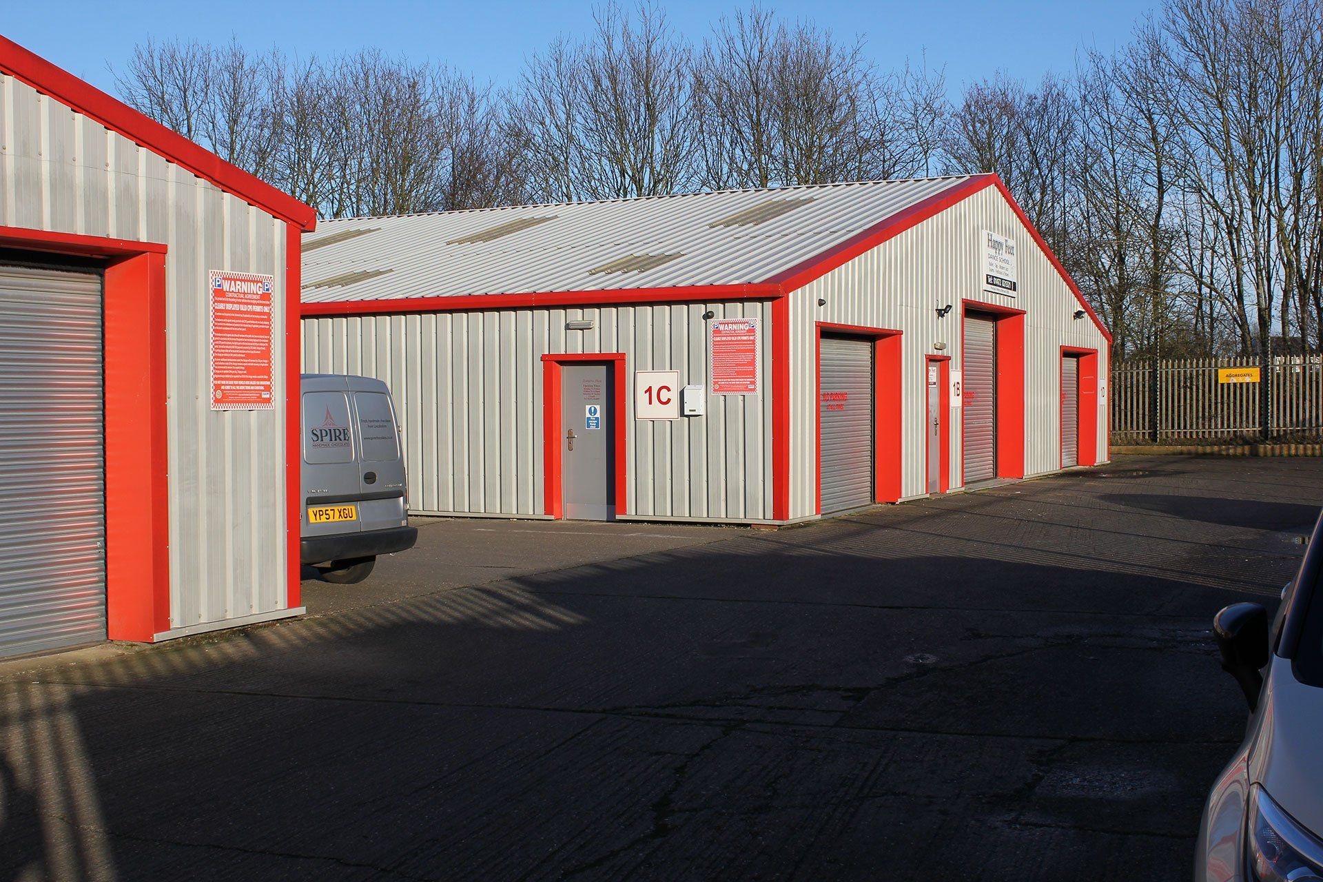backside of a warehouse