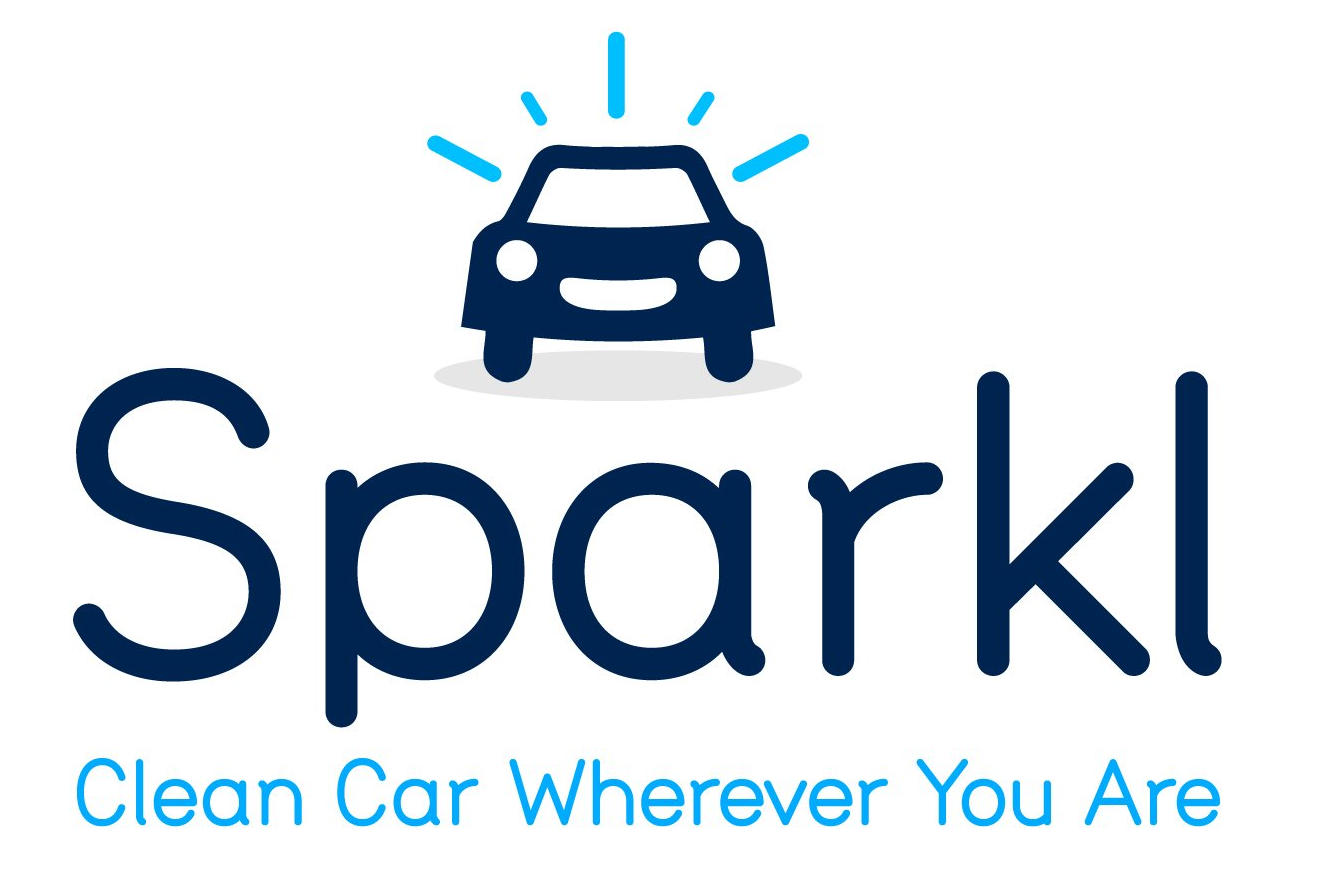 A logo for sparkl clean car wherever you are