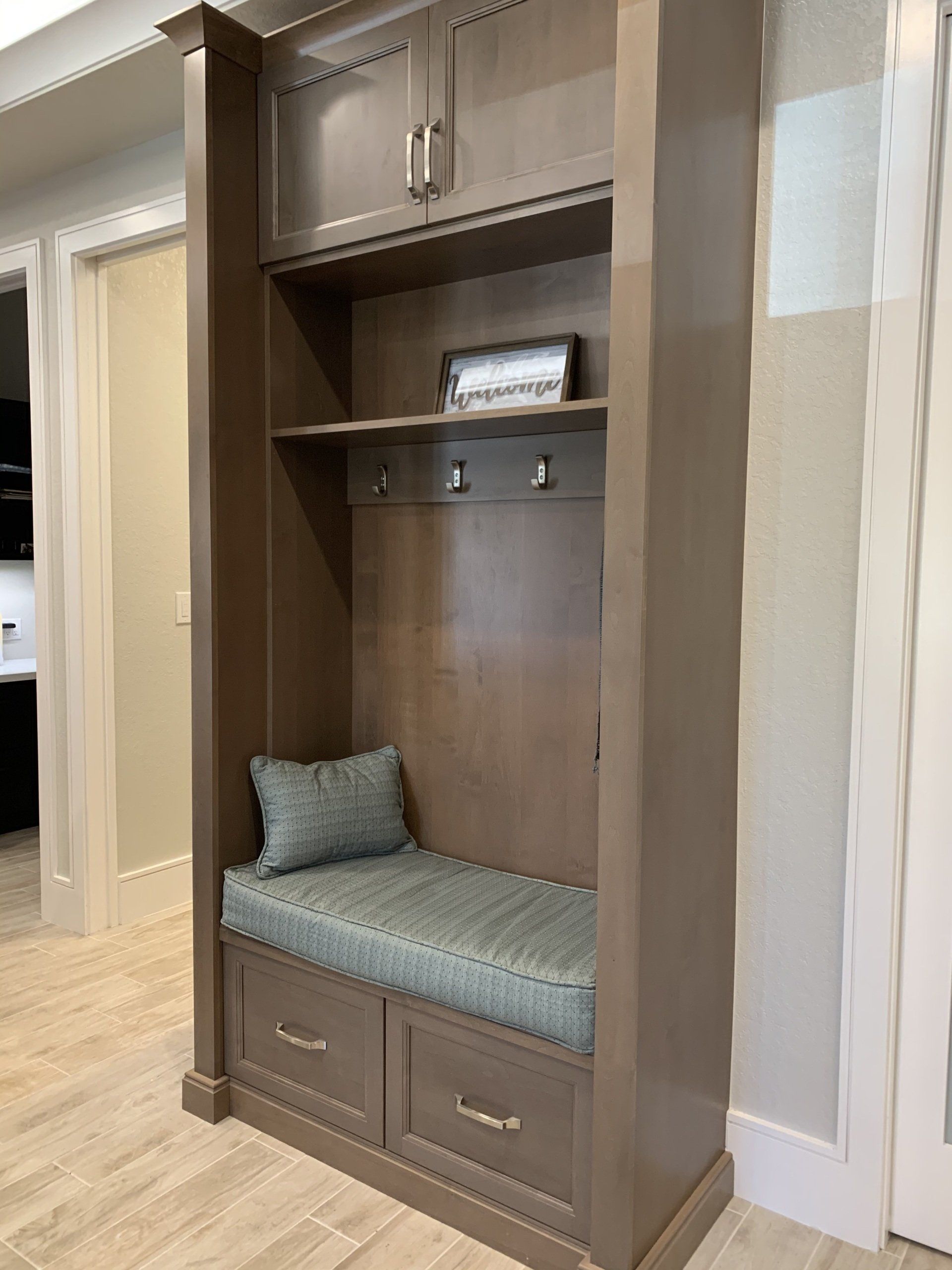 High end frameless custom Eclipse Cabinetry welcome center in Just Counters showroom.