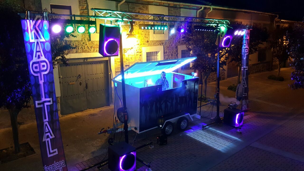Discoteca móvil con luces